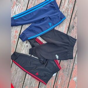Adidas and Nike Kids Jogger Pants Set - Blue, Black, Red size 2T